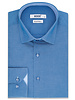 XOOS Men's blue pinpoint shirt with sky blue lining and white micro dots (Double Twisted)