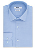 XOOS Men's light blue woven cotton dress shirt (Double Twisted)