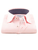 XOOS Men's pink shirt with elbow patches and printed lining (Double twisted)