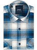 XOOS Men's blue plaid flannel overshirt
