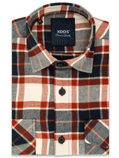 XOOS Men's plaid flannel overshirt