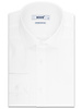 XOOS Men's white cotton piqué dress shirt (Double Twisted)