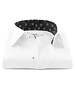 XOOS Men's white REGULAR-CUT dress shirt with Neapolitan cuffs and black floral lining