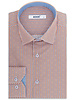 XOOS Men's shirt with blue and red printed motifs and sky blue lining.