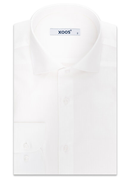 XOOS Chemise homme blanche en jacquard