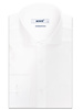XOOS Men's white dress shirt in gabardeen with Cutaway collar (Double Twisted)
