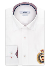 XOOS Chemise homme blanche à broderie pectorale XOOS Racing