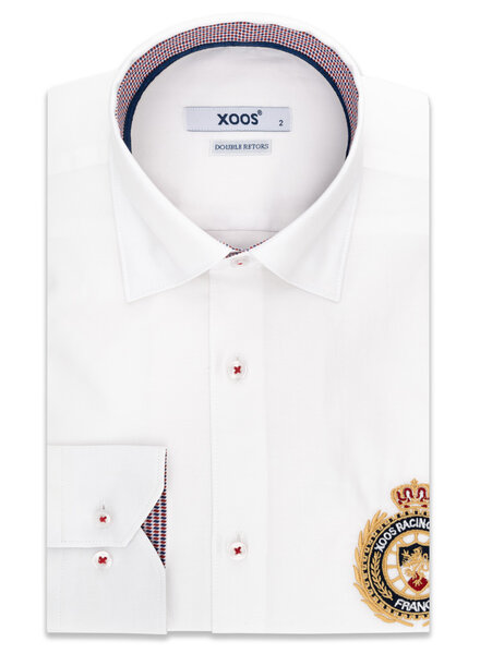 XOOS Men's white shirt with XOOS Racing chest embroidery