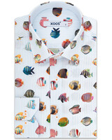 XOOS Chemise homme imprimé poisson ange