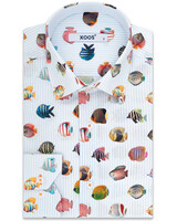 XOOS Men's shirt printed with angel fish