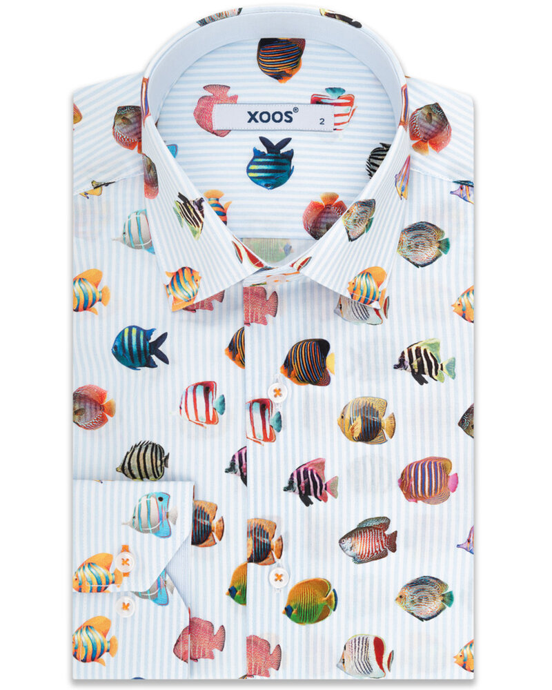 Men's shirt printed with angel fish 