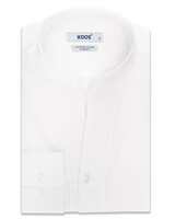 XOOS Men's white shirt with straight open collar