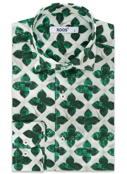 XOOS Men's shirt with green clover print