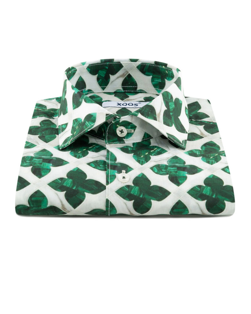XOOS Men's shirt with green clover print