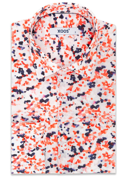 XOOS Men's shirt with red and black spot prints