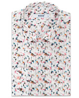 XOOS Men's shirt with pink pattern prints