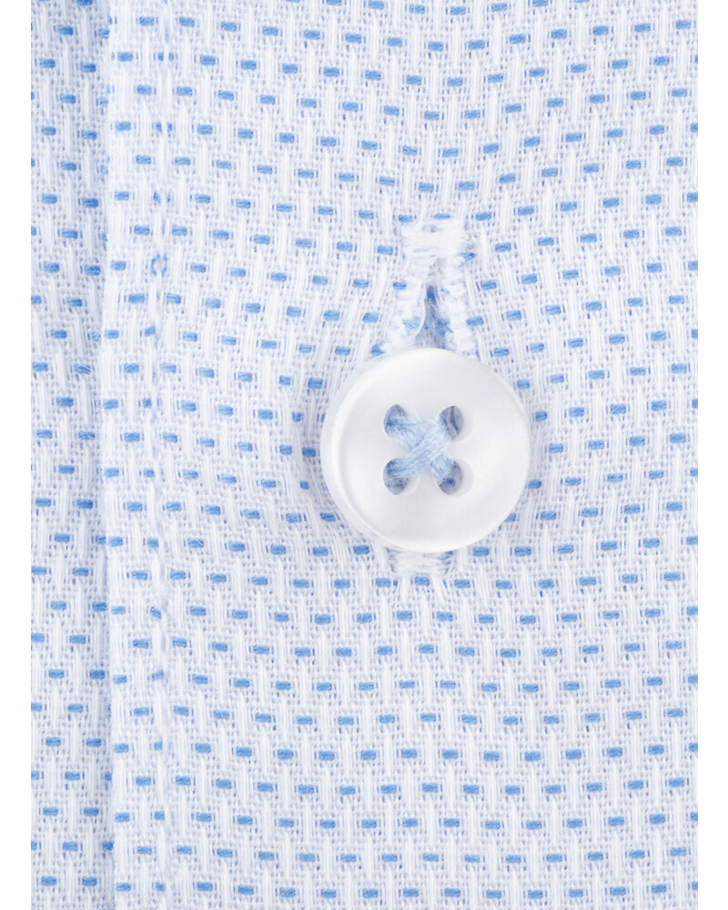 XOOS Sky blue men's shirt in piqué cotton with plain lining