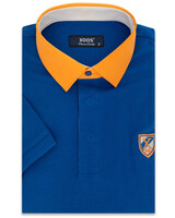 XOOS Polo homme XOOS Manches courtes bleu et col orange