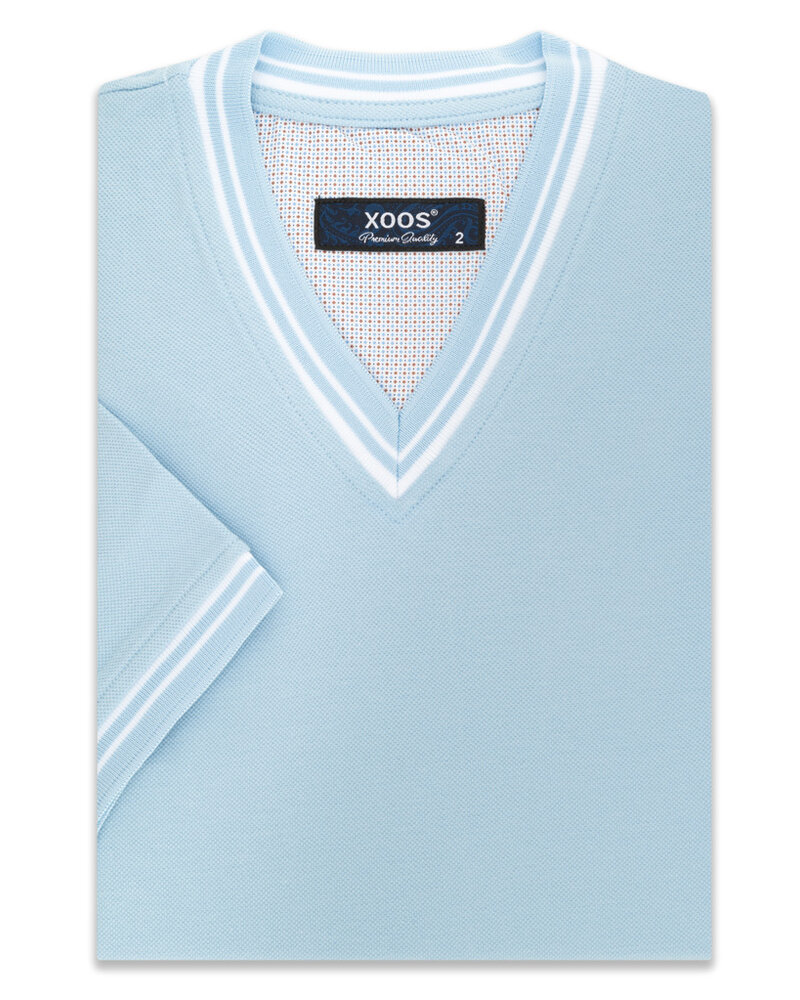 Light blue v neck jumper mens discount