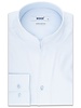 XOOS Chemise homme bleu ciel à col droit ouvert (Double Retors)