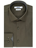 XOOS Chemise homme vert kaki doublure à micro pois (Double Retors)