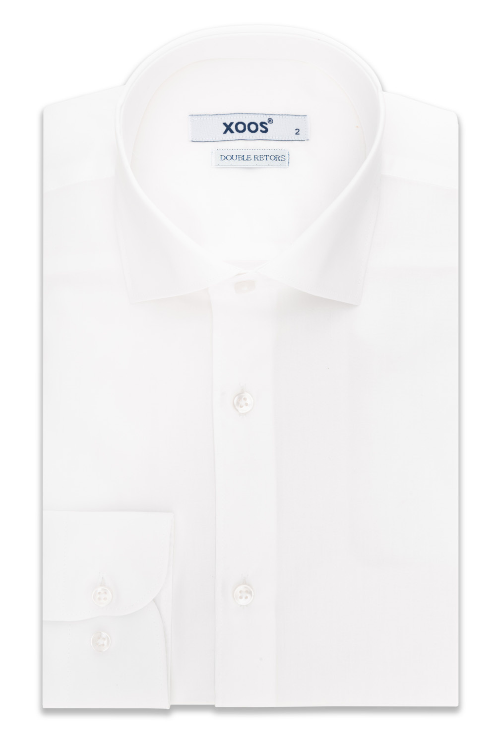 Chemise homme blanc uni et col Italien Double Retors XOOS.CA