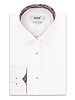 XOOS Men's white shirt with red floral lining (Double Retors)