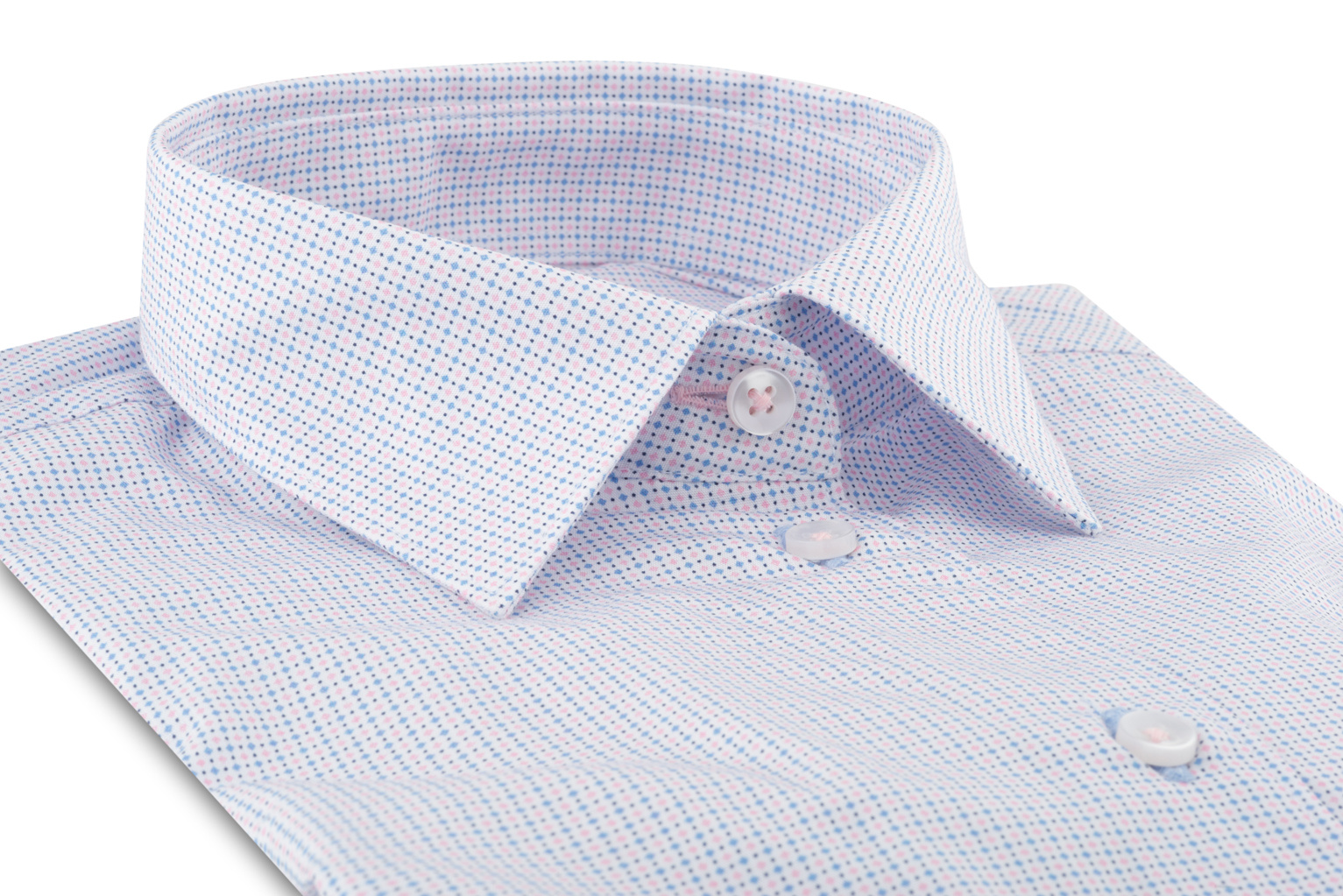 Blue polka dot shirt womens hot sale
