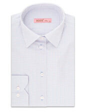 XOOS Women's  pink and blue polka dots print