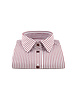 XOOS Women's burgundy striped dress shirt