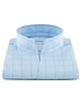 XOOS Chemise homme ciel à carreaux et col droit ouvert