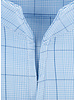 XOOS Chemise homme ciel à carreaux et col droit ouvert