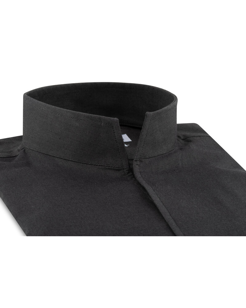 XOOS Chemise homme gris anthracite à col droit ouvert (Double Retors)