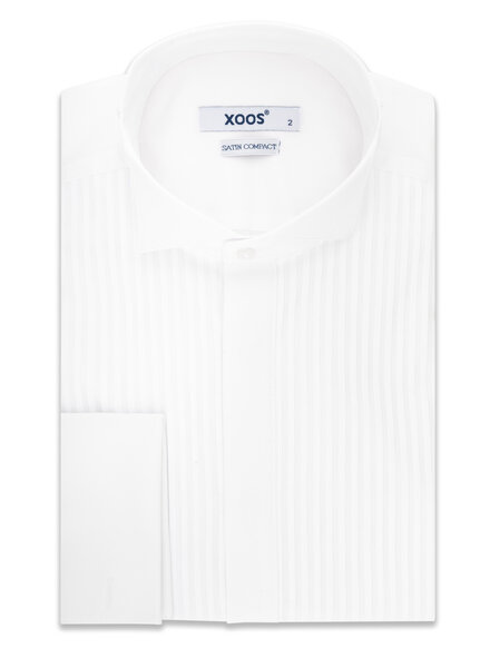 XOOS Chemise homme blanche de Tuxedo à plastron et col cassé