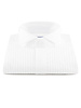 XOOS White Tuxedo men's shirt with pleated front and wing tip collar