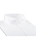 XOOS White Tuxedo men's shirt with pleated front and wing tip collar