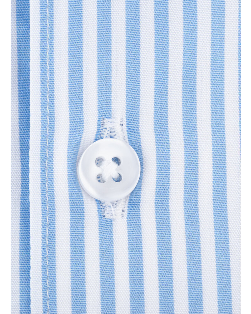 XOOS Chemise homme à rayures bleu ciel