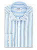 XOOS Chemise homme à rayures baton bleu ciel