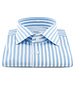 XOOS Chemise homme à rayures baton bleu ciel