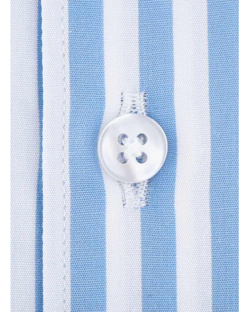 XOOS Chemise homme à rayures baton bleu ciel
