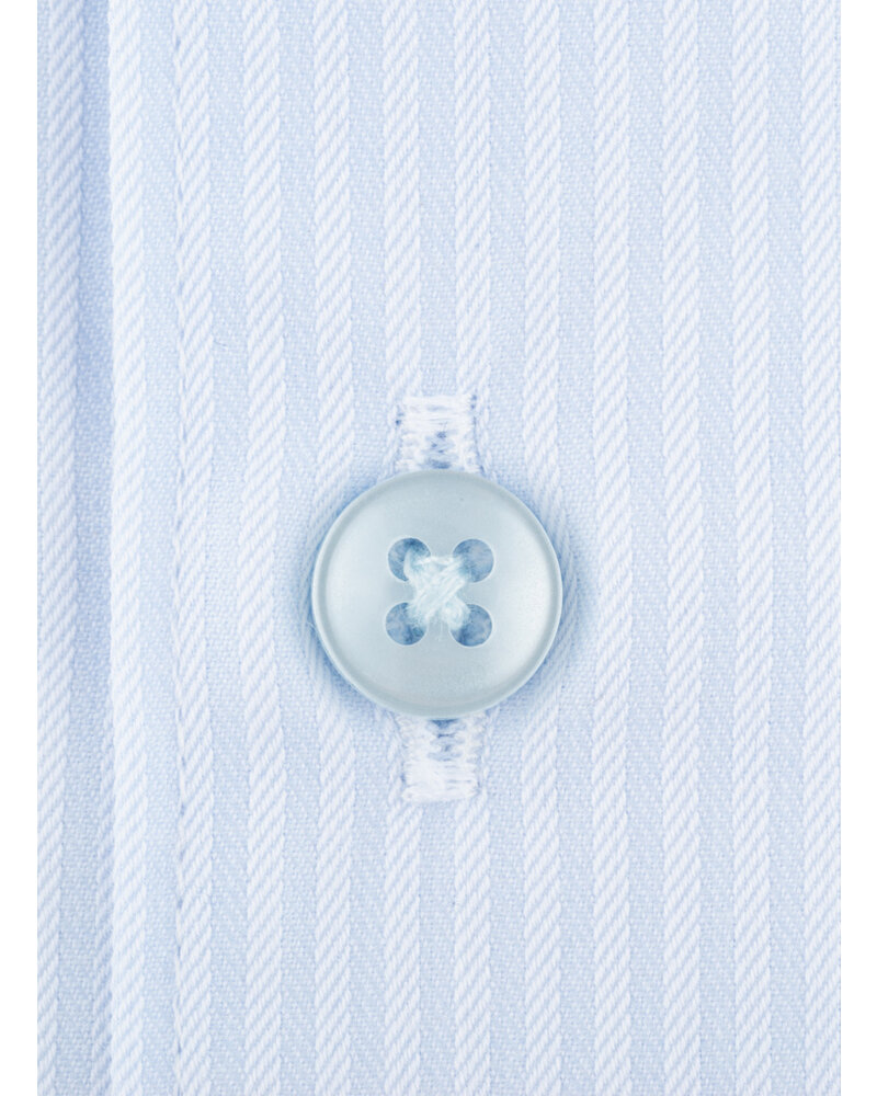 XOOS Chemise homme ciel à rayures ton sur ton et col Full Spread (Double Retors)