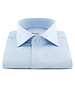 XOOS Chemise homme à poignets mousquetaire et gorge cachée en fil-à-fil bleu ciel (Double Retors)