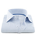 XOOS Chemise homme à très fins carreaux bleus et galon bleu (Double Retors)