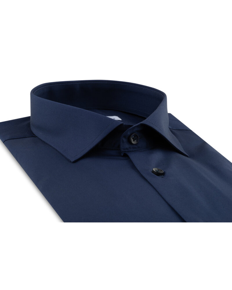 XOOS Chemise NON CINTREE bleu marine (Double Retors)