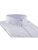 XOOS Chemise homme à imprimé à croix pourpre et ciel à col droit ouvert