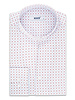 XOOS Chemise homme à imprimé à croix pourpre et ciel à col droit ouvert