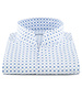 XOOS Chemise homme à imprimé à croix bleues et ciel  à col droit ouvert