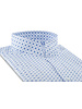 XOOS Chemise homme à imprimé à croix bleues et ciel  à col droit ouvert