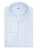 XOOS Chemise homme à imprimé à croix bleues et ciel  à col droit ouvert
