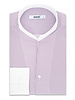 XOOS Men's shirt with blue and red polka dot print and open straight collar